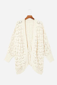 Plus Size Open Front Long Sleeve Cardigan