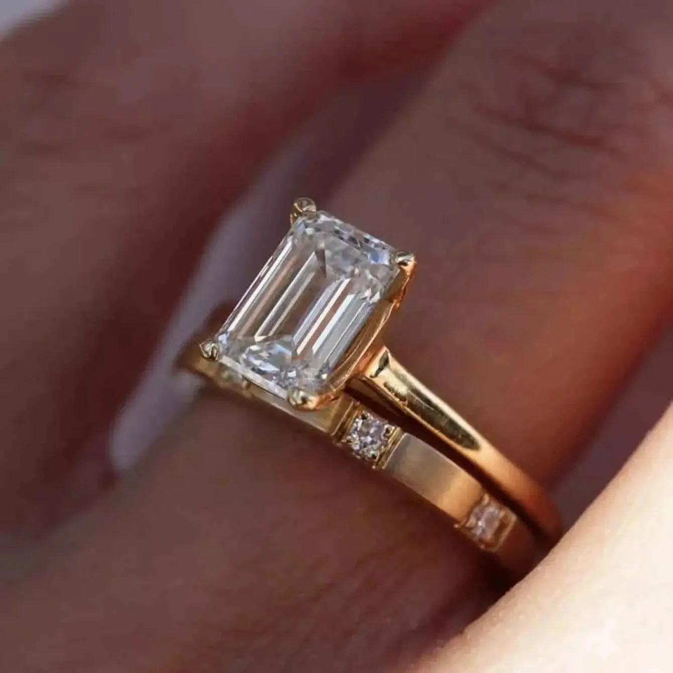 2 Carat Moissanite 925 Sterling Silver Zircon Minimalist Ring
