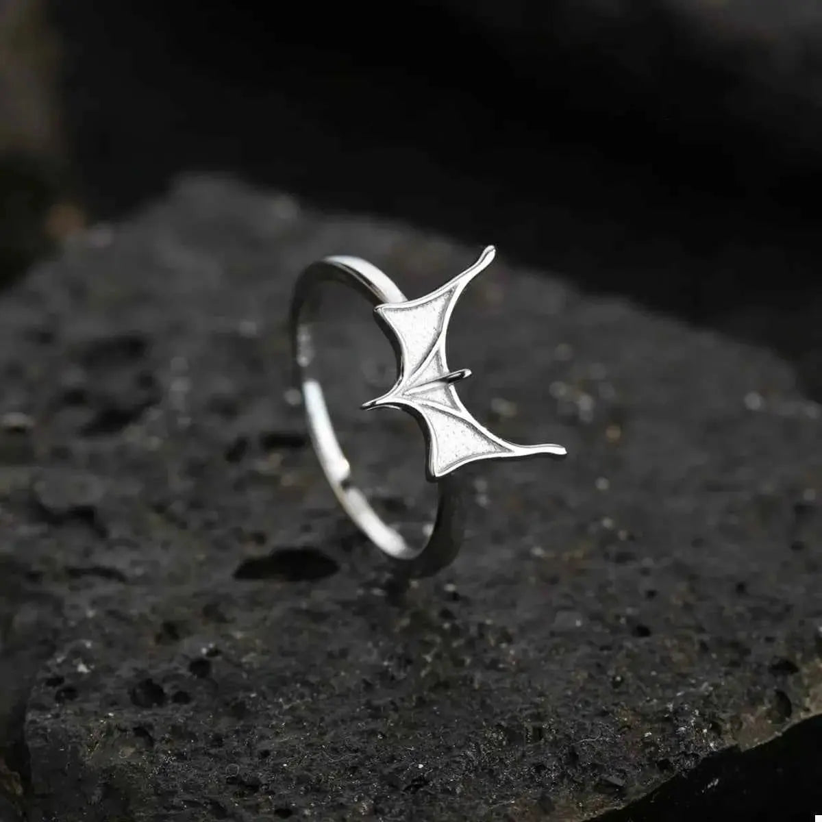 925 Sterling Silver Bat Ring