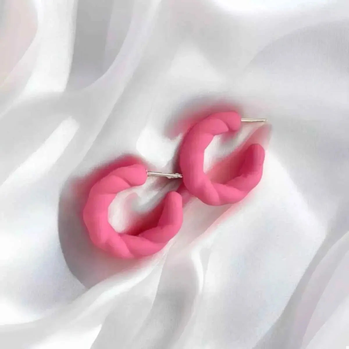 Acrylic C-Hoop Earrings