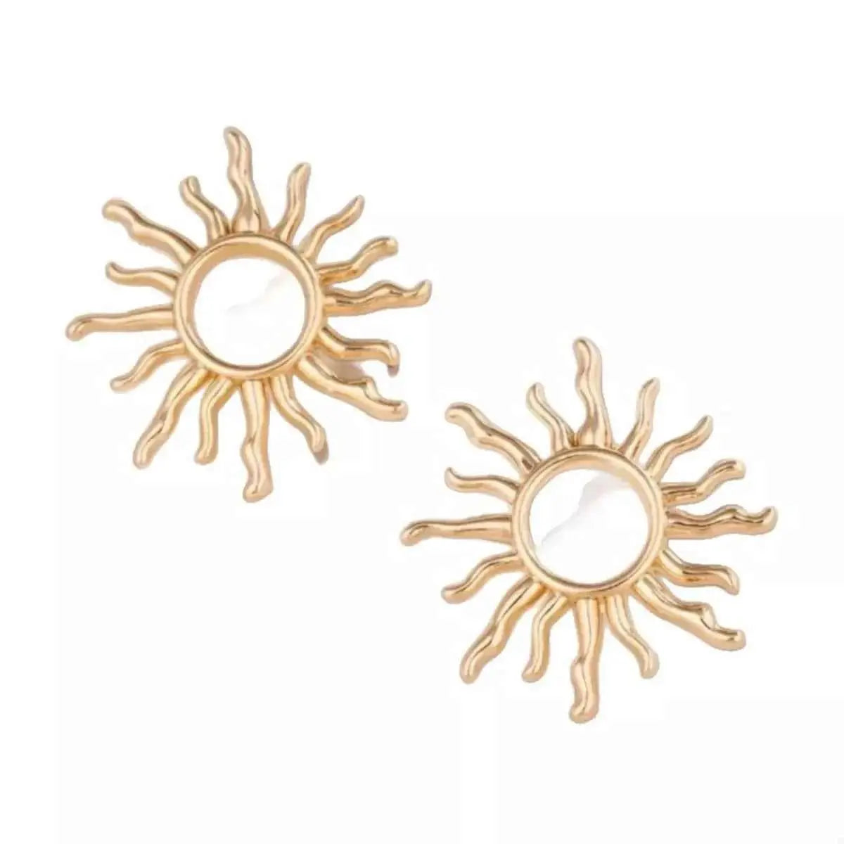 18K Gold-Plated Sun Earrings