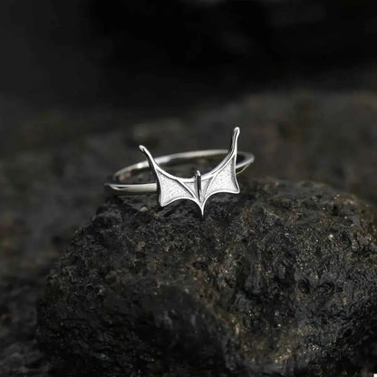 925 Sterling Silver Bat Ring