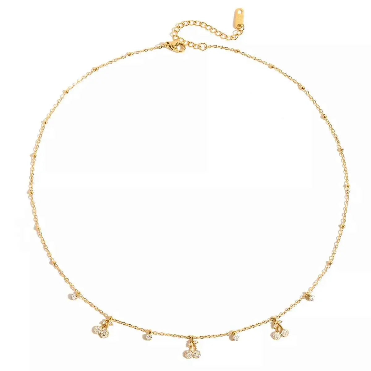 18K Gold-Plated Zircon Cherry Necklace