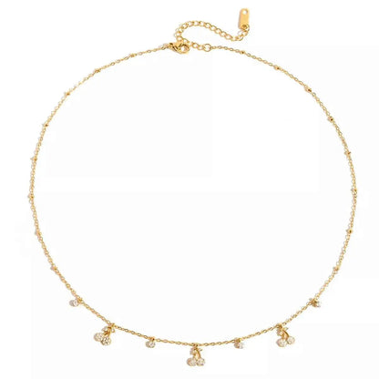 18K Gold-Plated Zircon Cherry Necklace