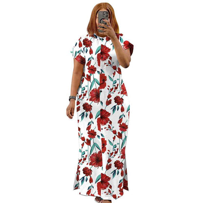 Plus Size Women Stand Collar Waist Controlled Split Shirtdress Dress