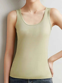 Plus Size Ribbed Scoop Neck Tank Top
