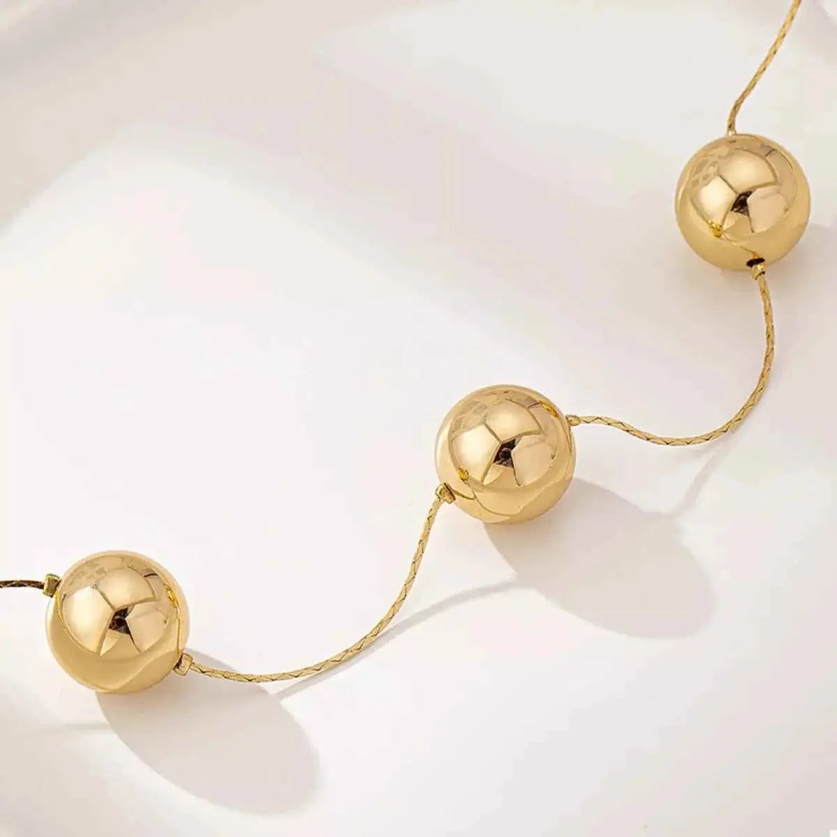 Golden Sphere Statement Necklace