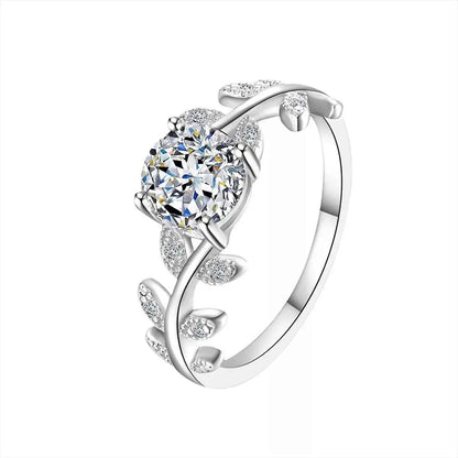 925 Sterling Silver Laurel Leaves Ring