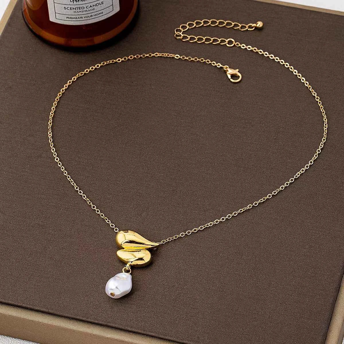 Synthetic Pearl 18K Gold-Plated Alloy Necklace