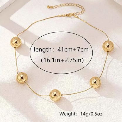 Golden Sphere Statement Necklace