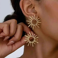 18K Gold-Plated Sun Earrings