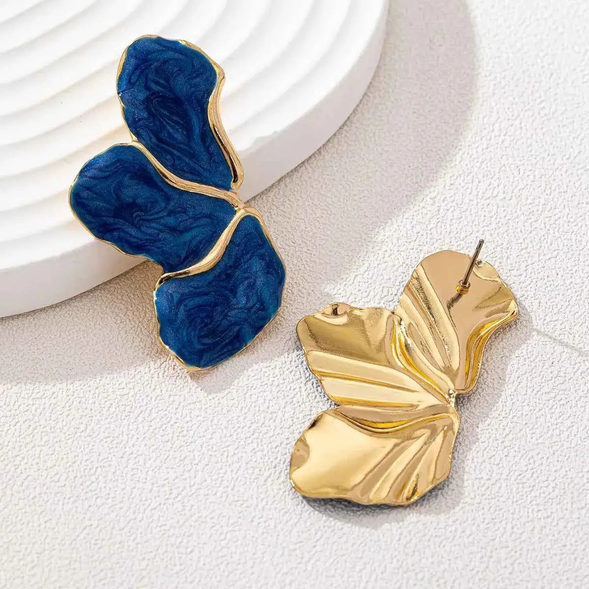 18K Gold-Plated Alloy Resin Drop Earrings