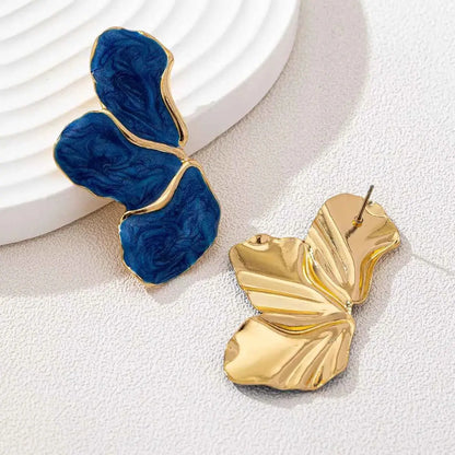 18K Gold-Plated Alloy Resin Drop Earrings