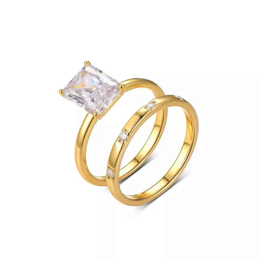 2 Carat Moissanite 925 Sterling Silver Zircon Minimalist Ring
