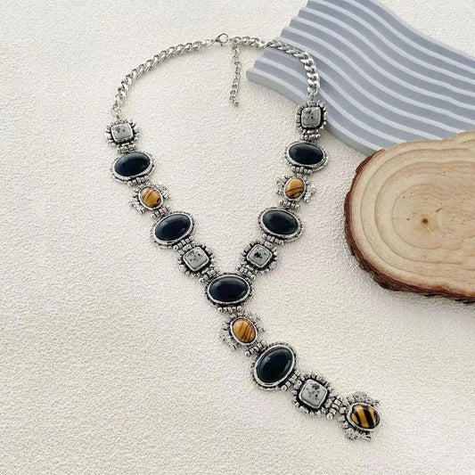 Resin Zinc Alloy Y-Shape Necklace