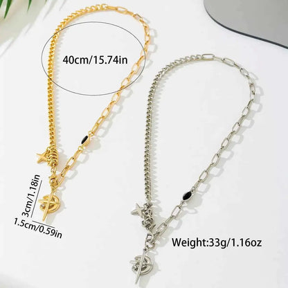 18K Gold-Plated Cross Pendant Necklace