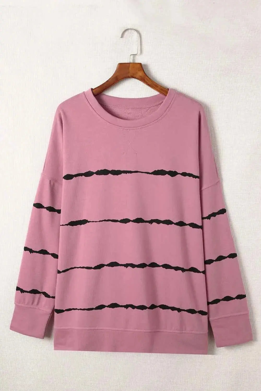 Plus Size Round Neck Dropped Shoulder Sweatshirt