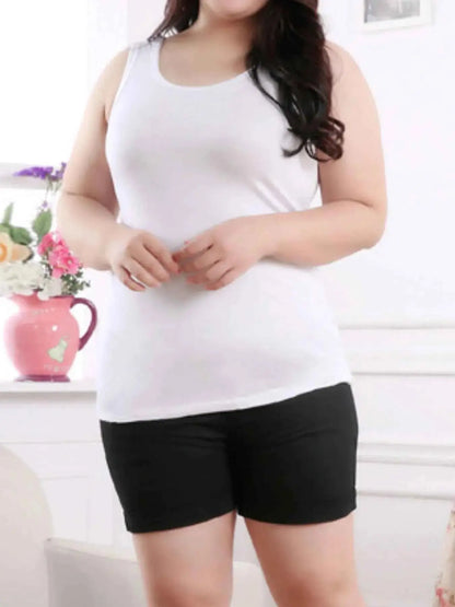 Solid Color Scoop Neck Tank Top