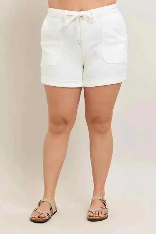 Judy Blue Plus Size High Waist Cuff Denim Shorts