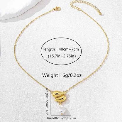 Synthetic Pearl 18K Gold-Plated Alloy Necklace