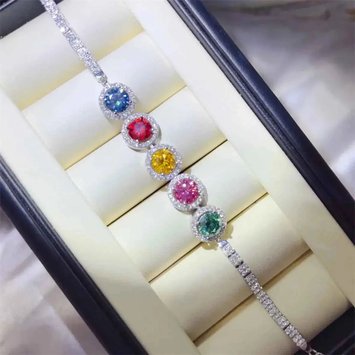 5 Carat 925 Sterling Silver Moissanite Bracelet