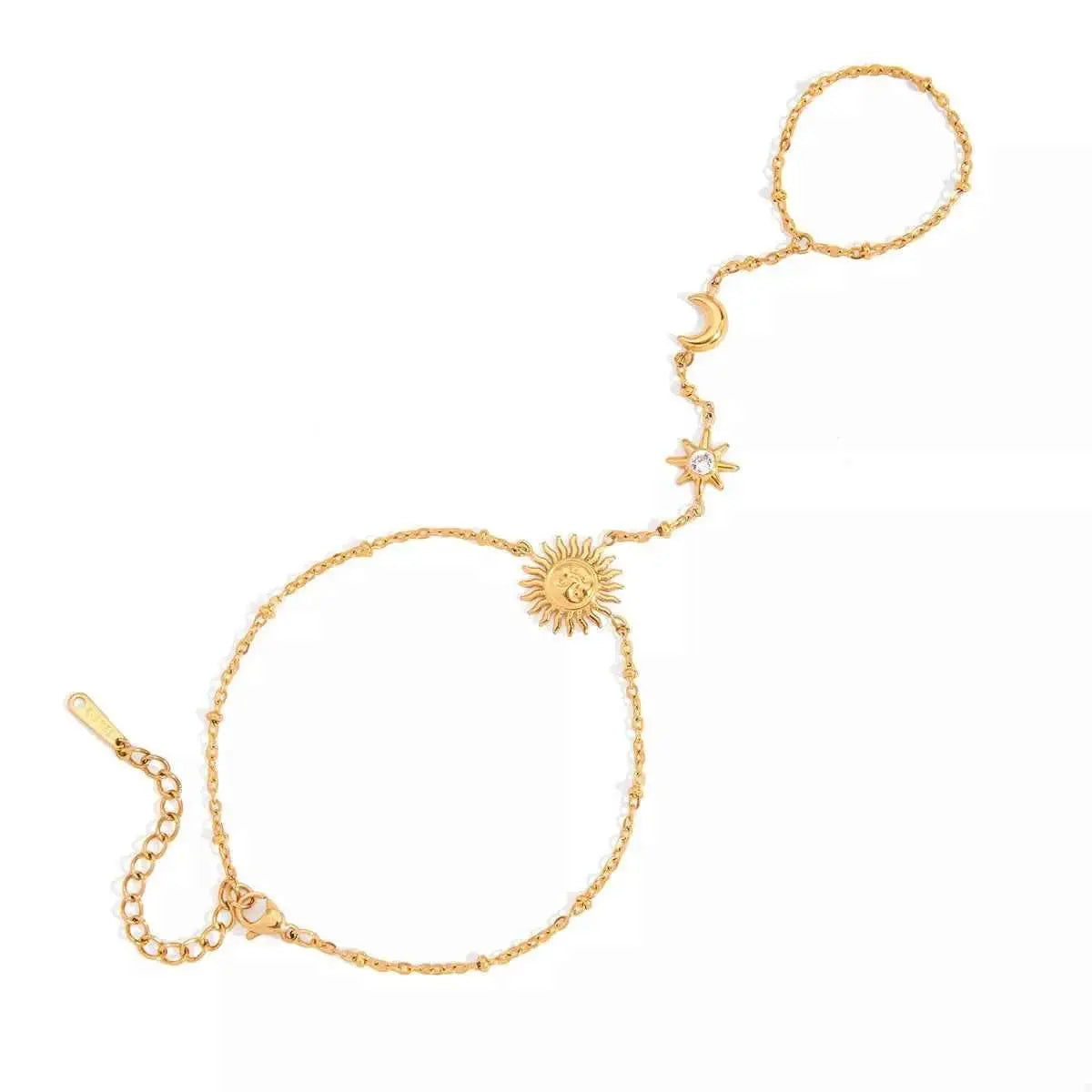 18K Gold-Plated Chain Sun Bracelet