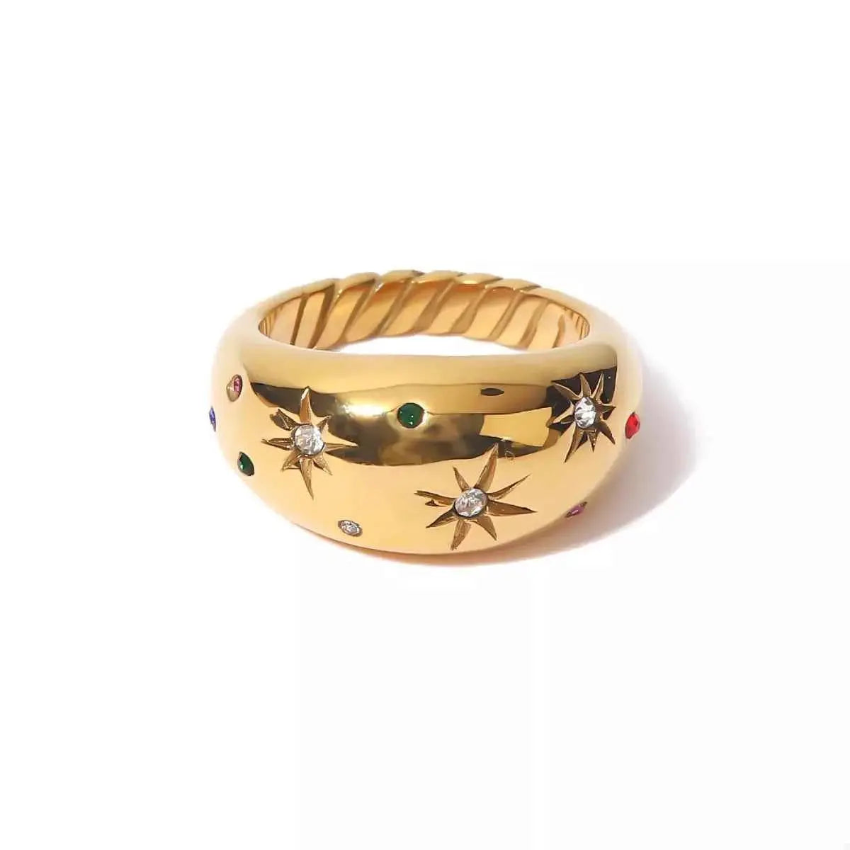 18K Gold-Plated Zircon Ring