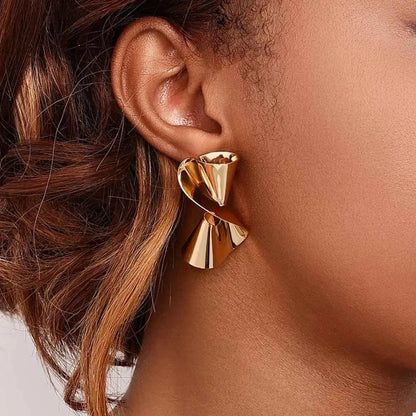 18K Gold-Plated Twist Earrings