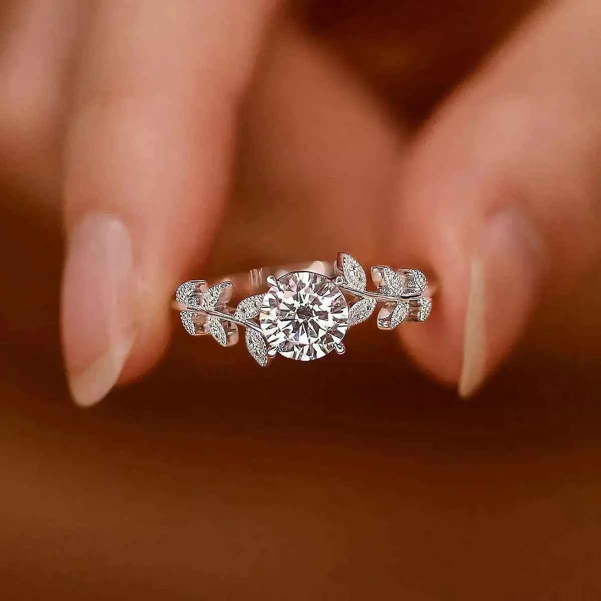 925 Sterling Silver Laurel Leaves Ring