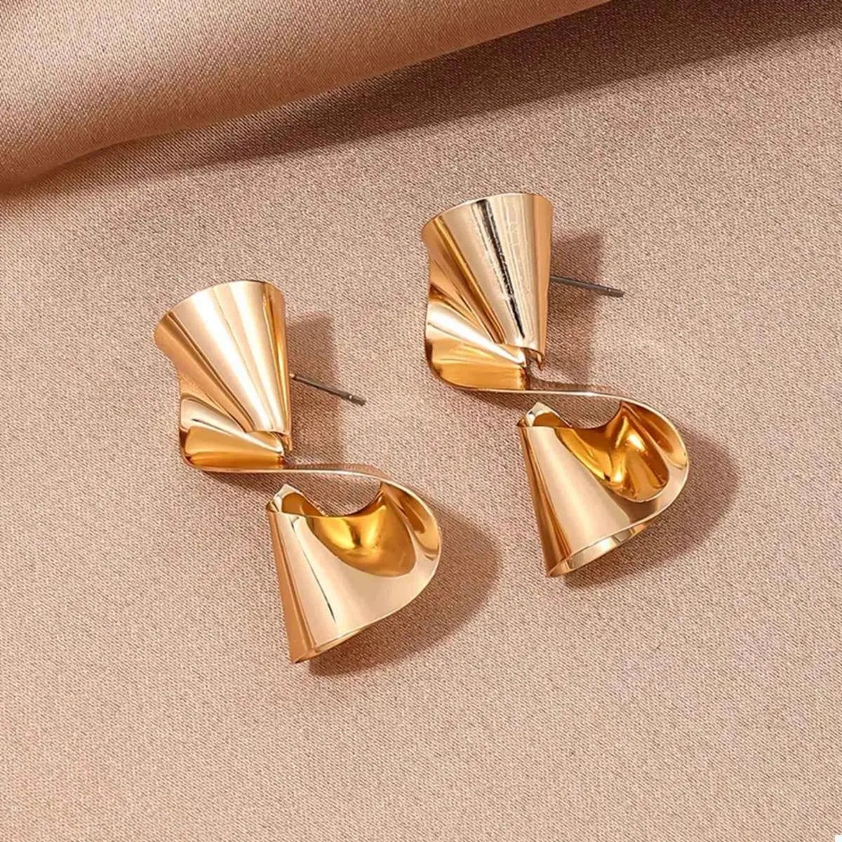 18K Gold-Plated Twist Earrings