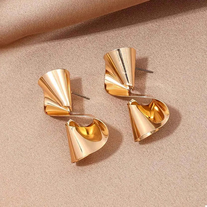 18K Gold-Plated Twist Earrings