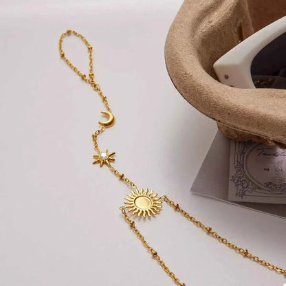 18K Gold-Plated Chain Sun Bracelet