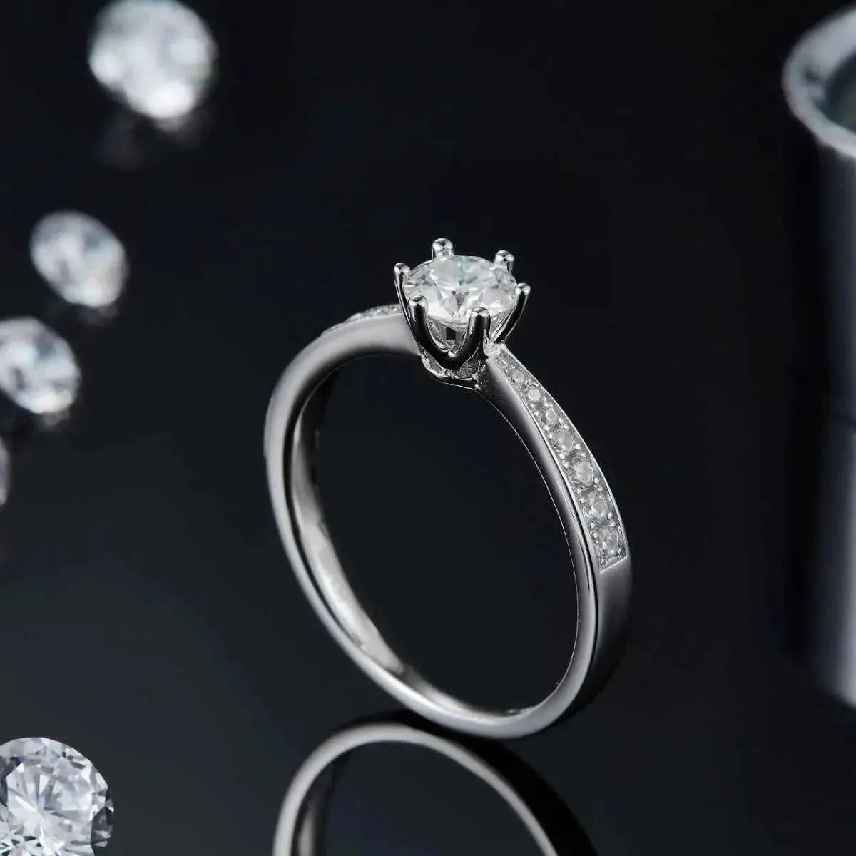 Moissanite 925 Sterling Silver Ring