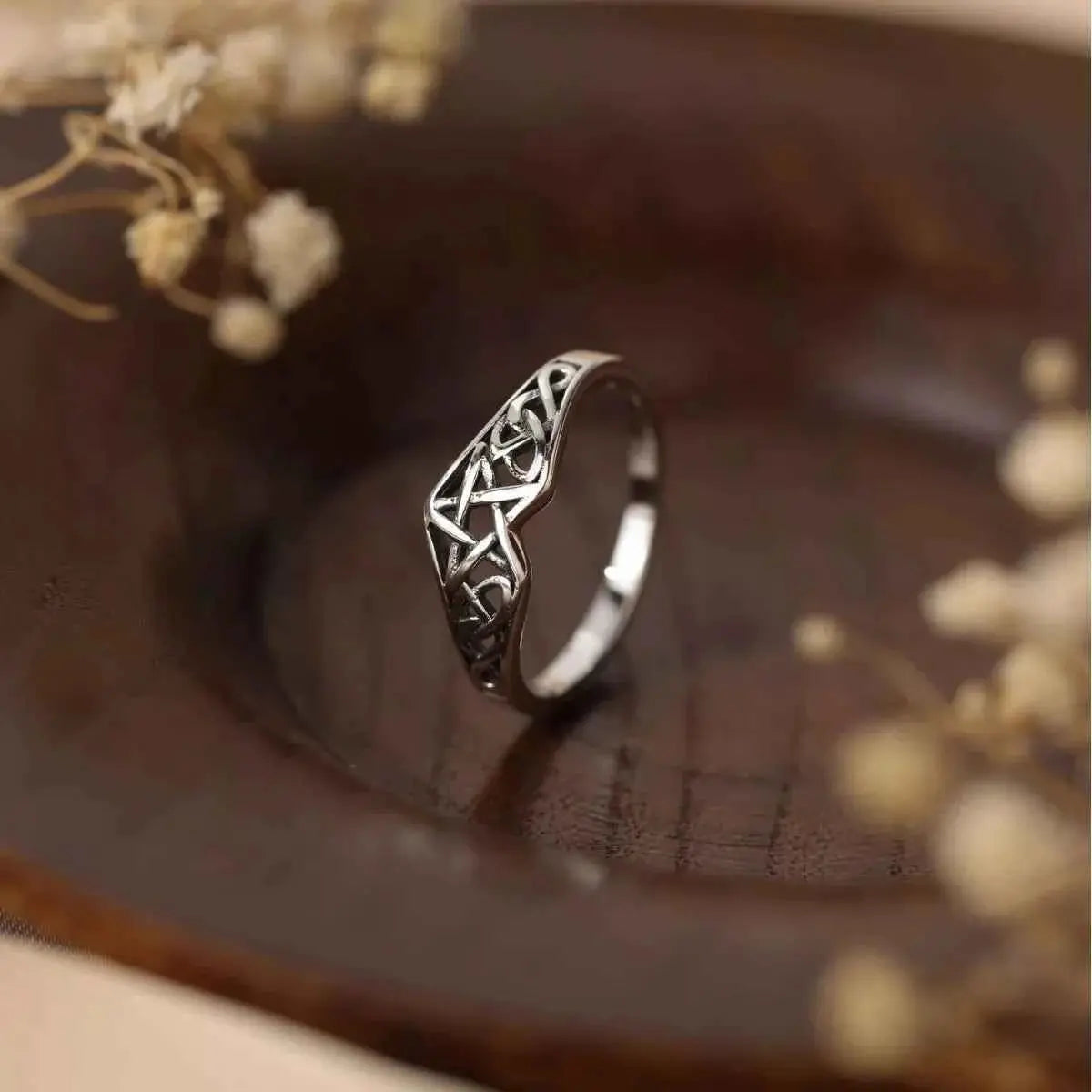 925 Sterling Silver Geometric Ring
