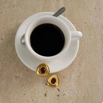 18K Gold-Plated Resin Stud Earrings